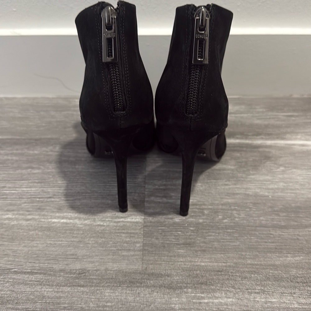 SCHUTZ Pia High Heel Leather/Mesh Booties - Picture 4 of 7